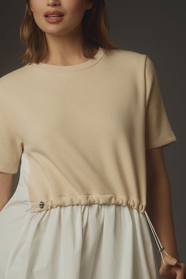 Pilcro Short-Sleeve Sweatshirt Twofer Mini Dress #2