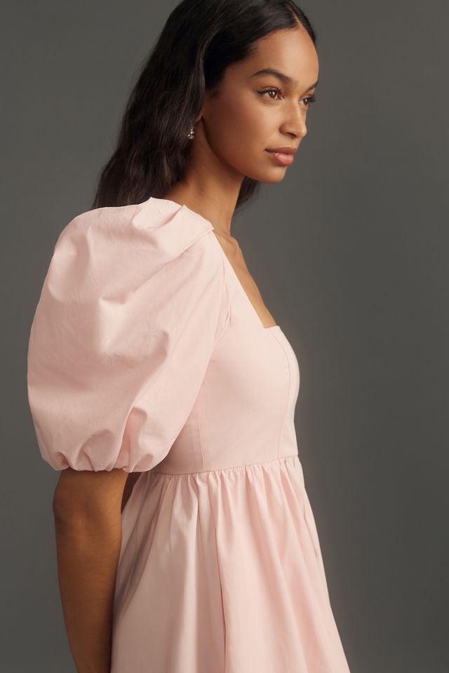 Maeve Puff-Sleeve Square-Neck Mini Dress #1