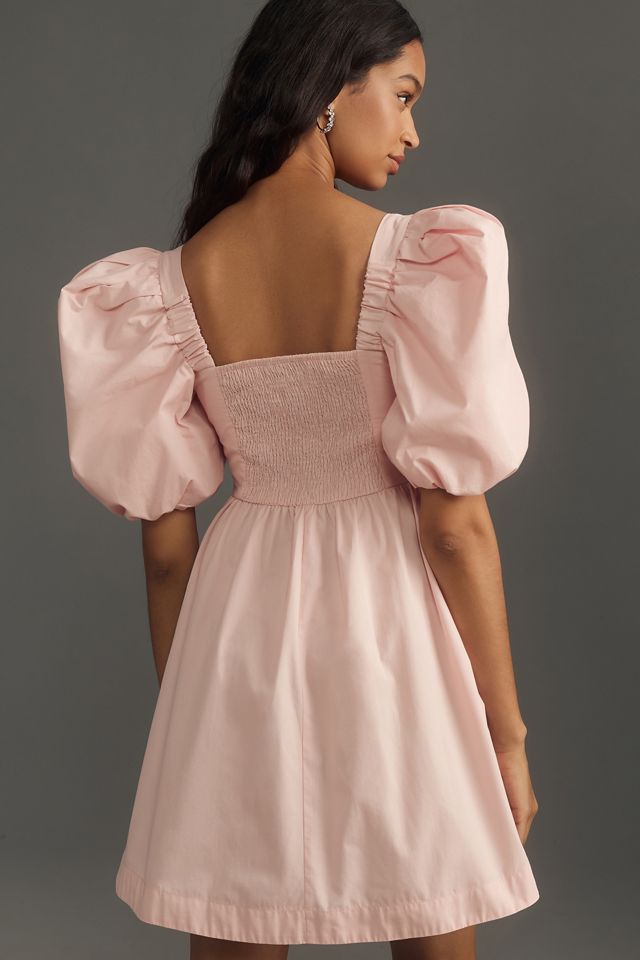 Maeve Puff-Sleeve Square-Neck Mini Dress #2