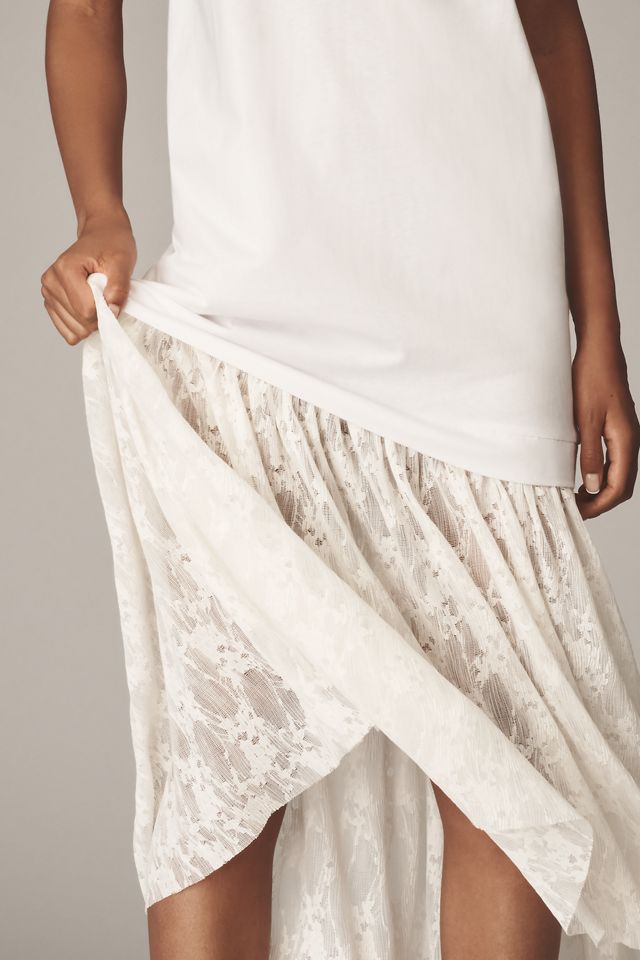 By Anthropologie Twofer Lace T-Shirt Dress #1