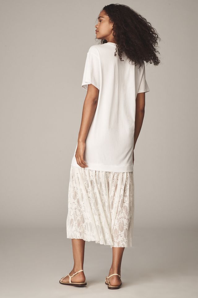 By Anthropologie Twofer Lace T-Shirt Dress #2