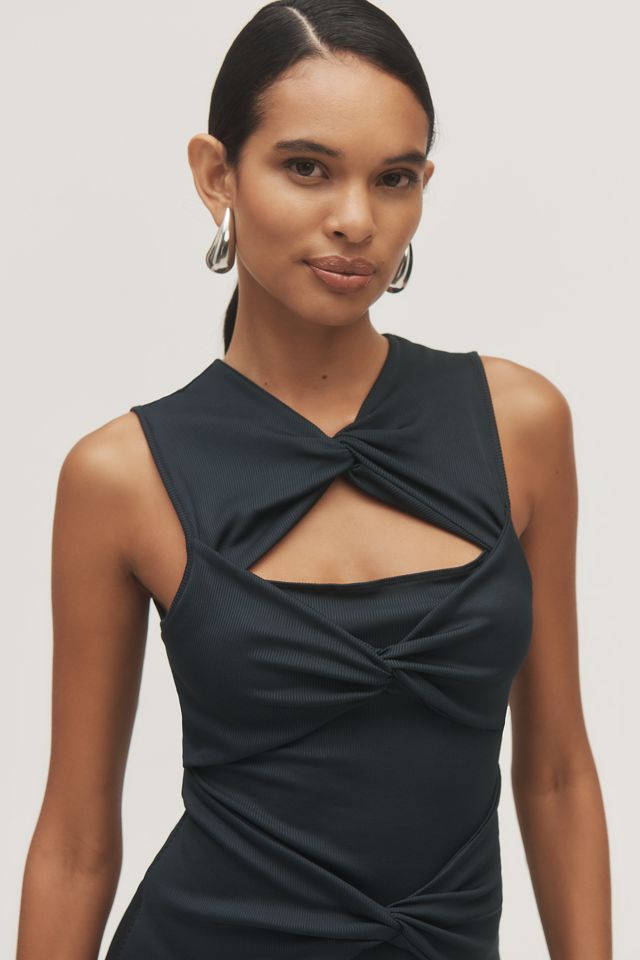 By Anthropologie Sleeveless Twist-Front Mini Dress #3