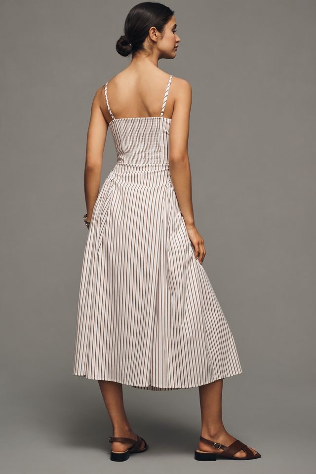 Maeve Sleeveless Fitted A-Line Midi Dress