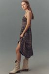 Pilcro Sleeveless Smocked Plaid Midi Dress