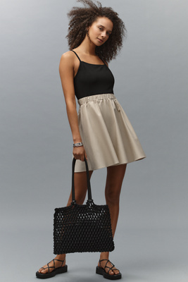 MAEVE SLEEVELESS TWOFER A-LINE MINI DRESS 