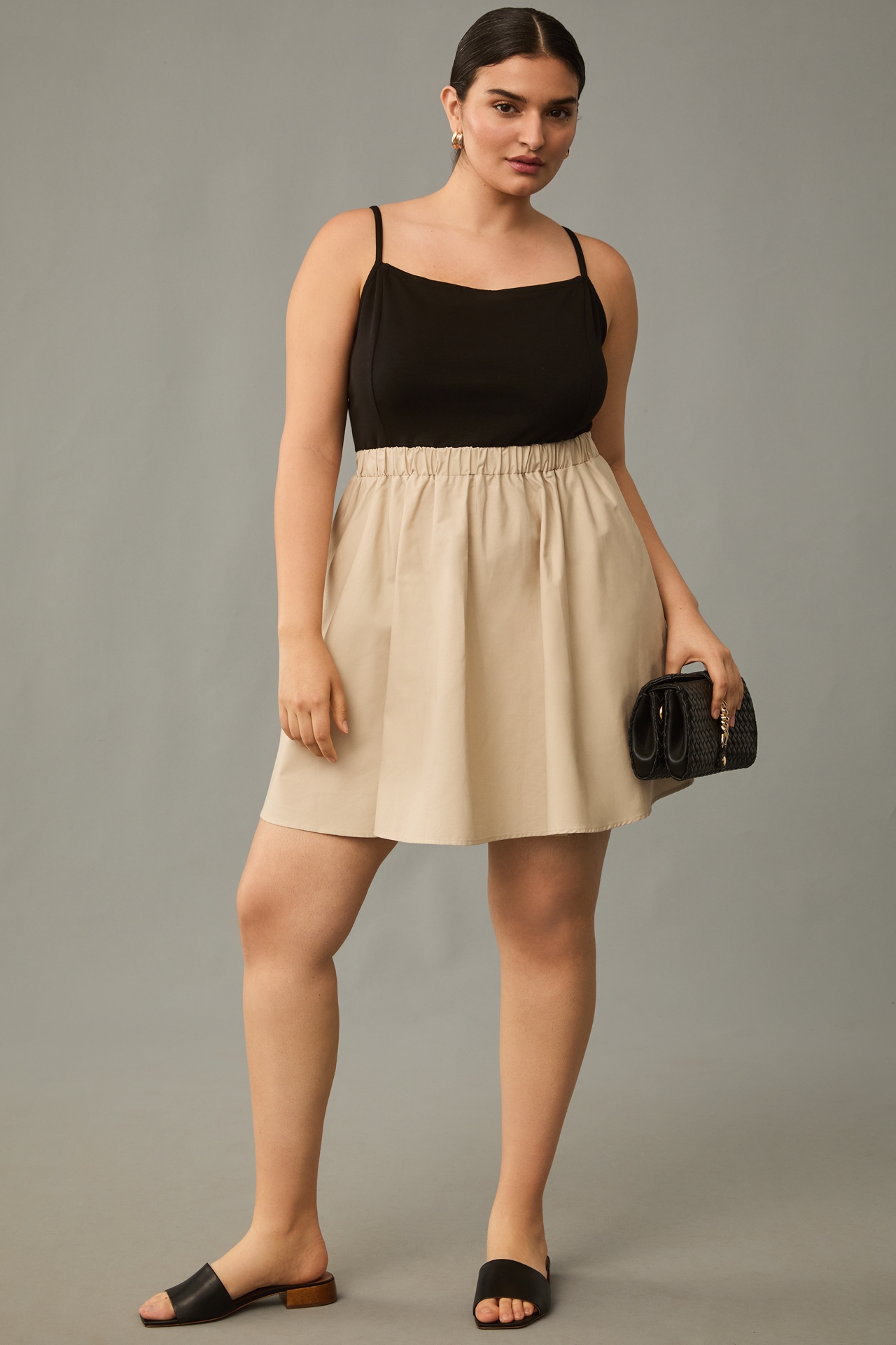 Maeve Sleeveless Twofer A-Line Mini Dress