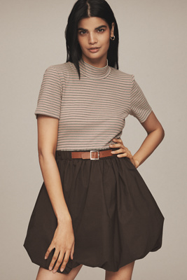 Maeve Belted Twofer Bubble Mini Dress product page