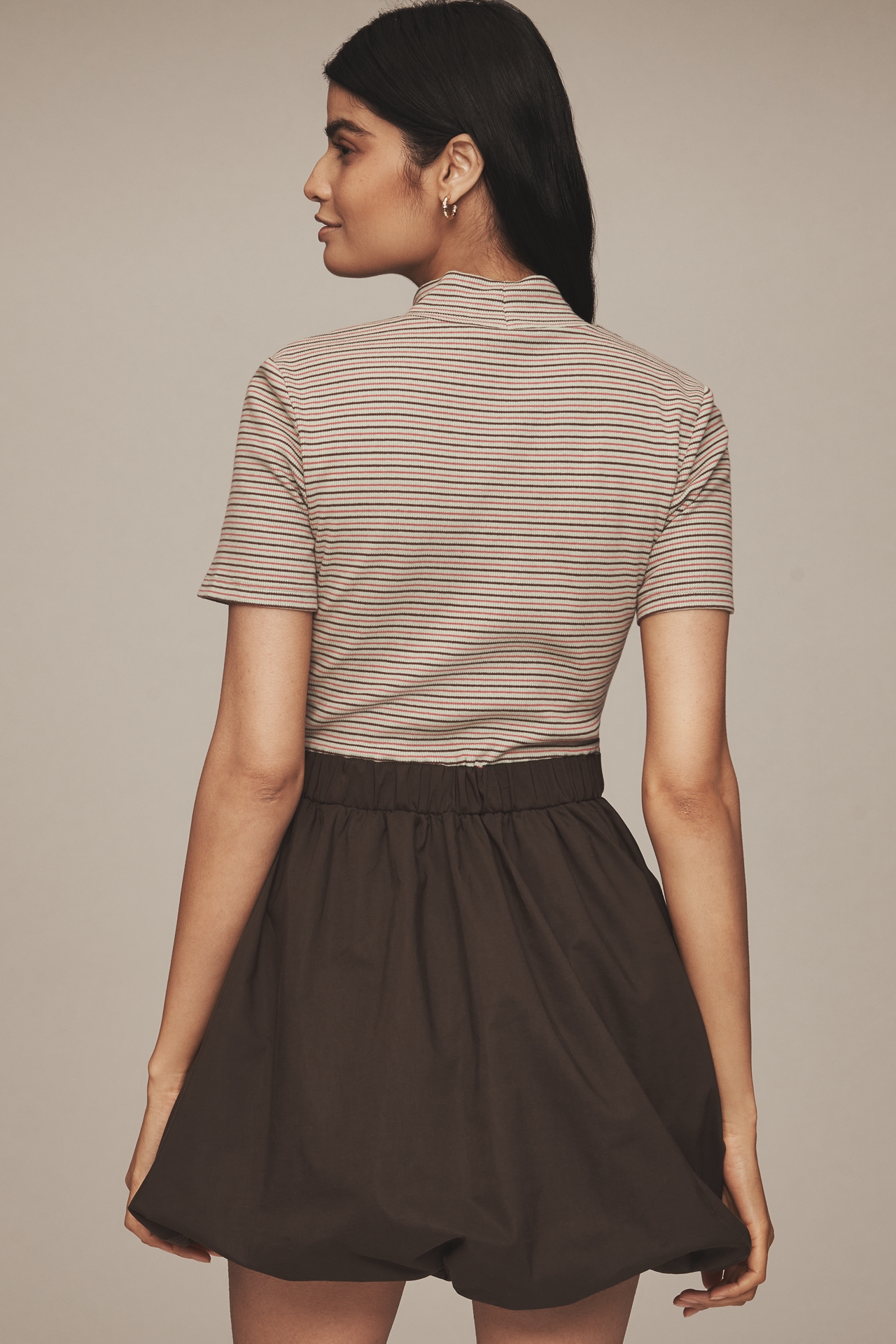 Maeve Belted Twofer Bubble Mini Dress