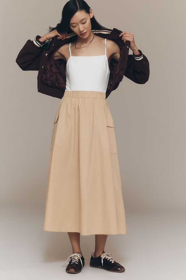 By Anthropologie Cargo A-Linien-Midirock #3
