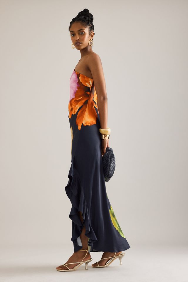 By Anthropologie Lucinda One-Shoulder Maxi Slip Dress #11