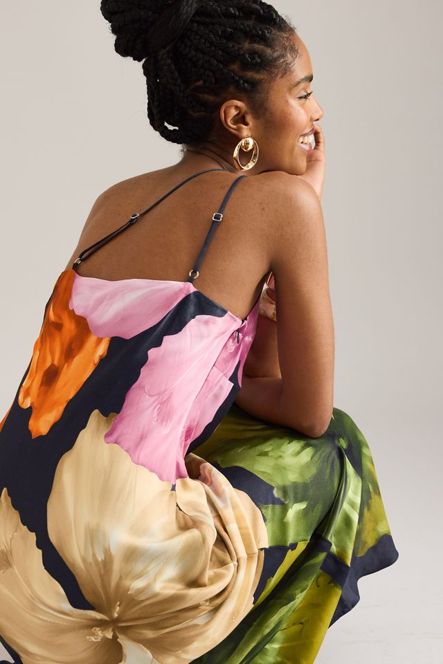 By Anthropologie Lucinda One-Shoulder Maxi Slip Dress #10
