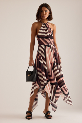 sienna halter maxi dress GUIZIO Siena Maxi Dress Red Love / L