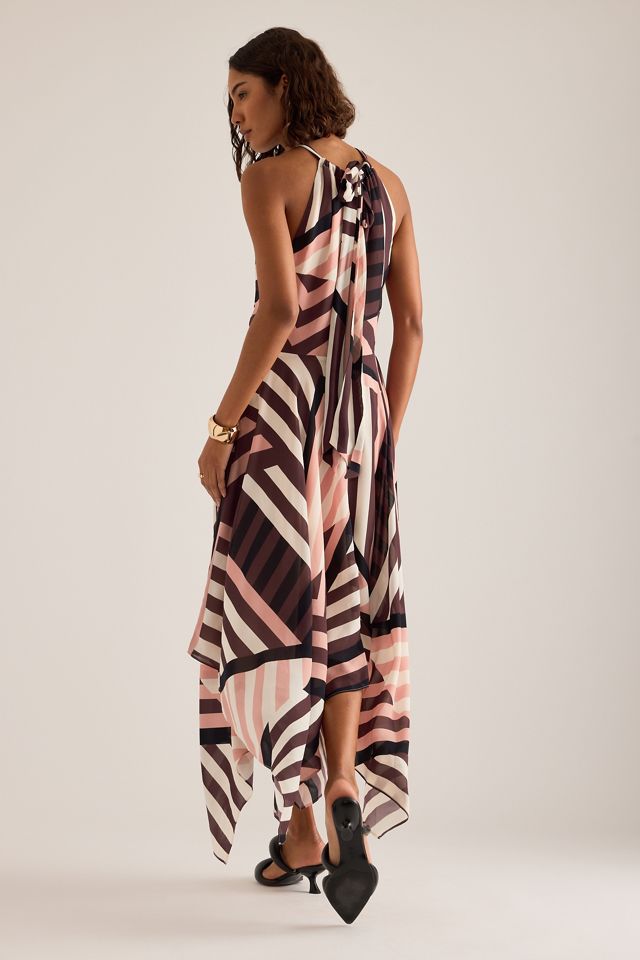 By Anthropologie Marni Stripe Halter Maxi Dress #5