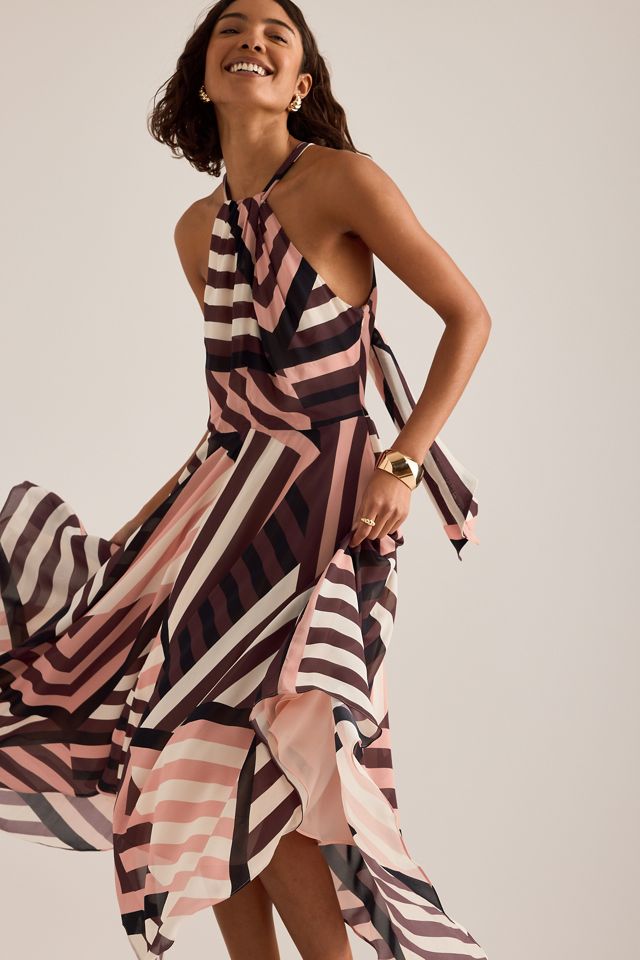 By Anthropologie Marni Stripe Halter Maxi Dress #2