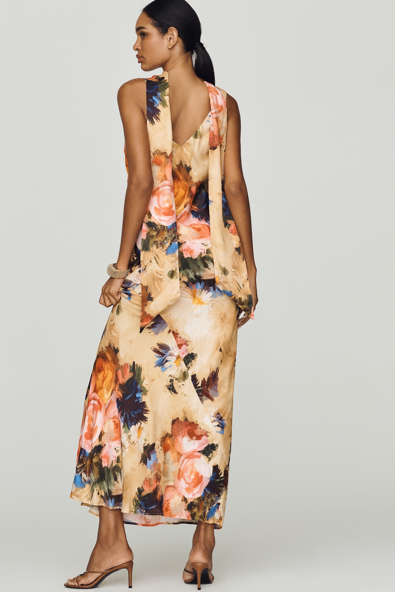 REPEAT Mindy Cowl Scarf Maxi Dress