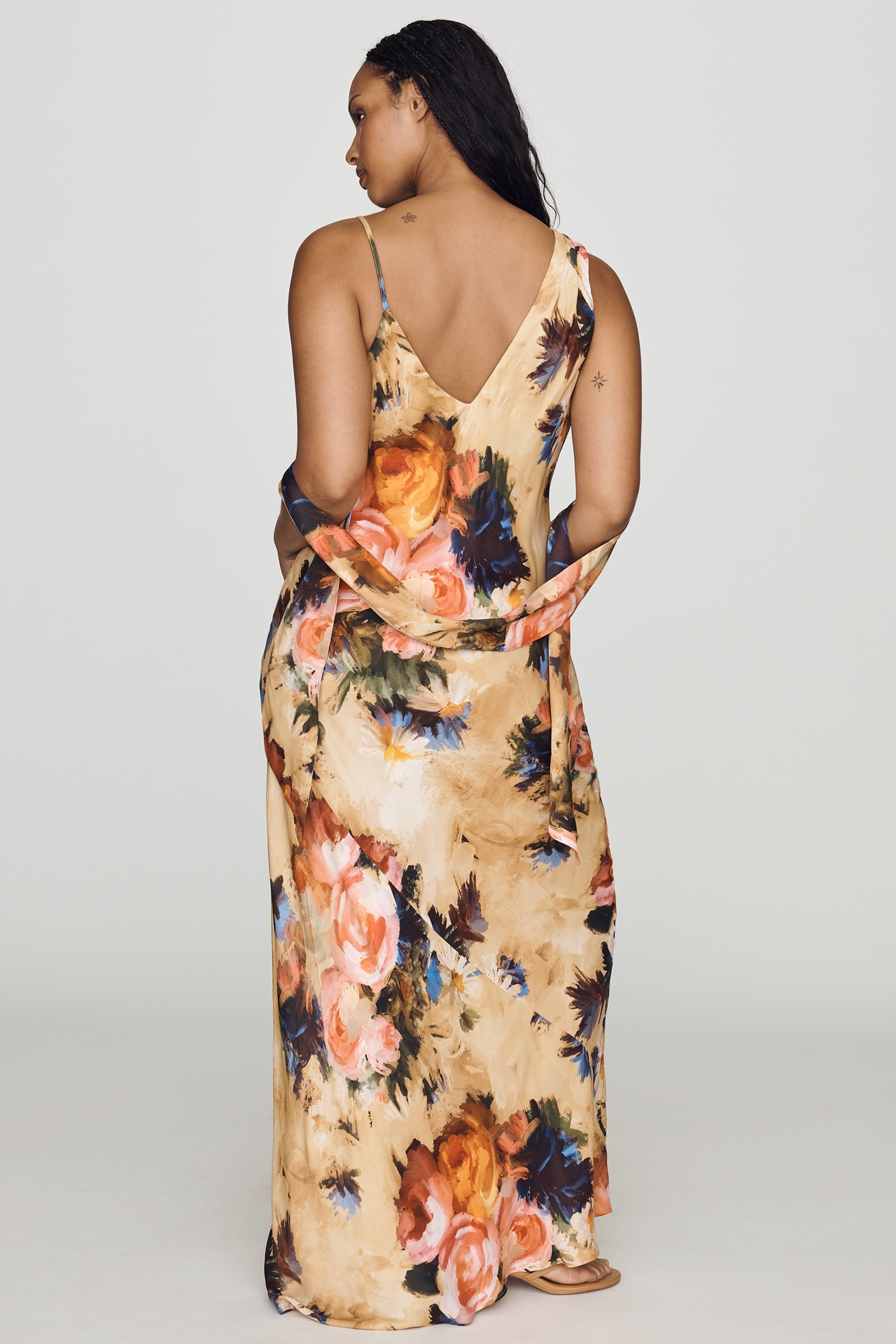 REPEAT Mindy Cowl Scarf Maxi Dress