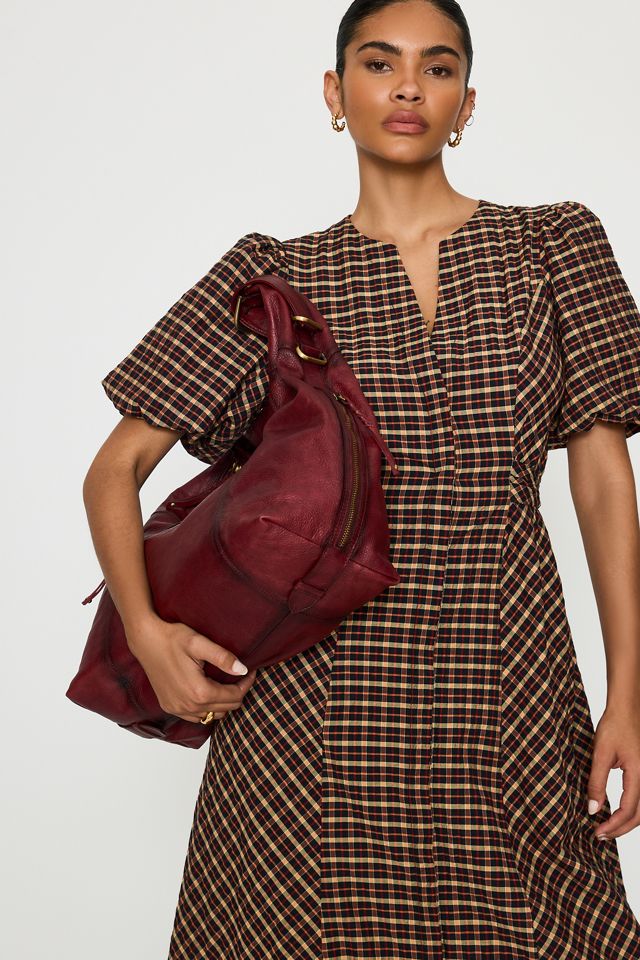 By Anthropologie Puffärmel-Karo-Midikleid #4