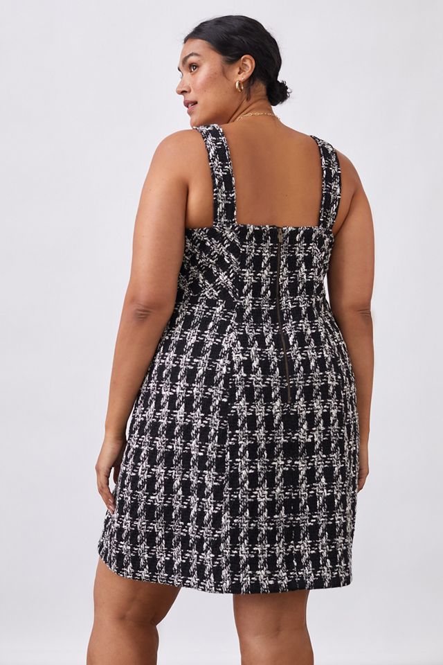 knee length dresses for ladies Janel Tweed Mini Skater Dress main image 0