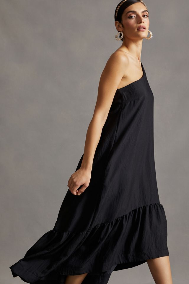 Sarah Campbell for Anthropologie One-Shoulder Midi Dress #2