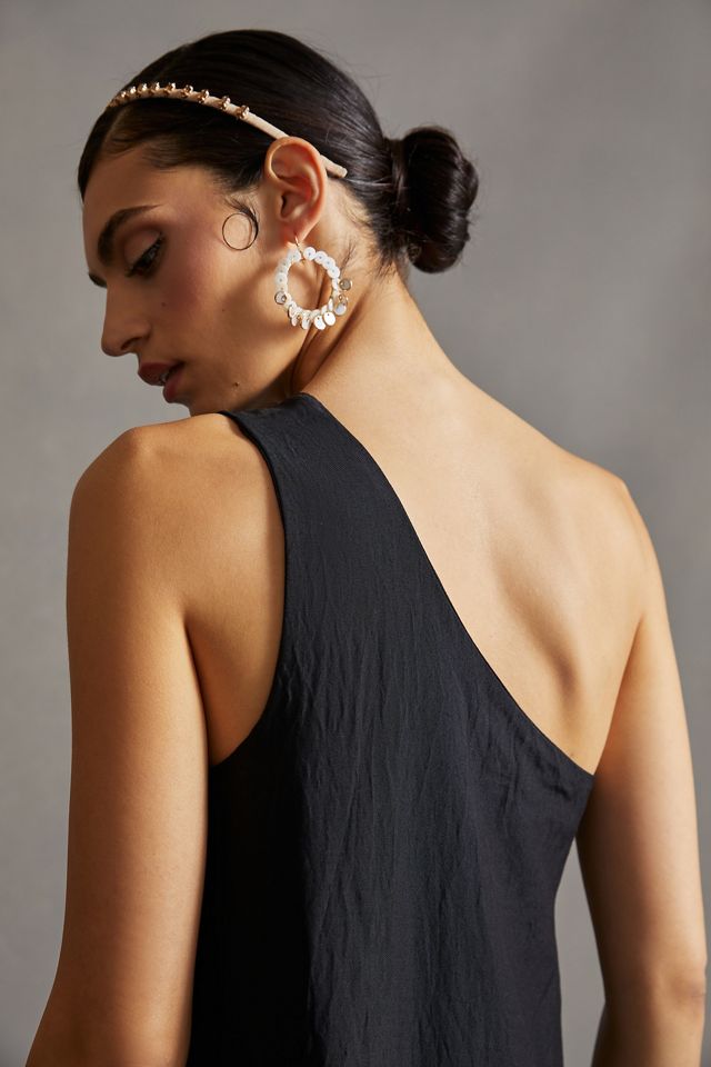 Sarah Campbell for Anthropologie One-Shoulder Midi Dress #4