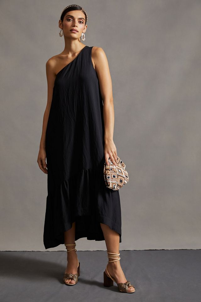 Sarah Campbell for Anthropologie One-Shoulder Midi Dress #5