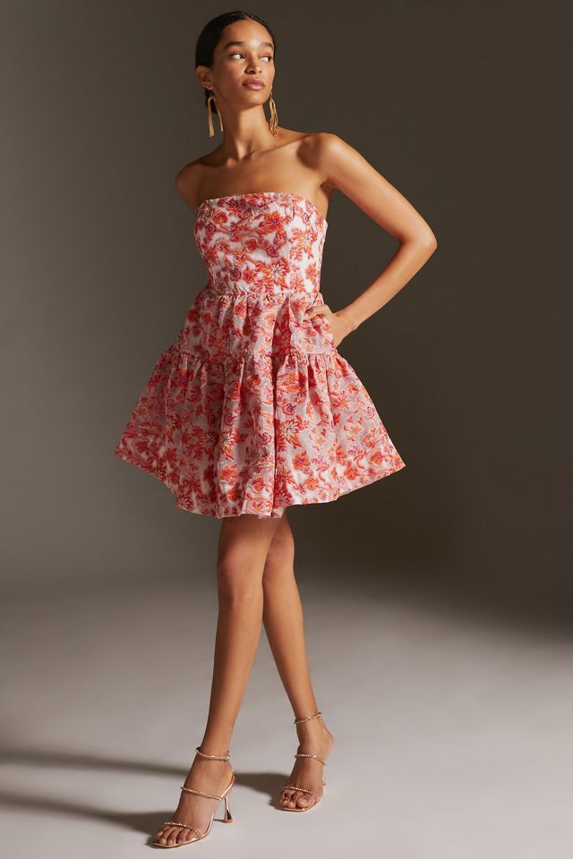 jacquard mini dress anthropologie Jacquard Mini Dress by English Factory, Size: 3X at Anthropologie