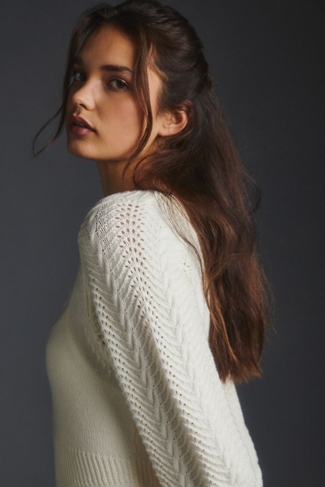 By Anthropologie Pointelle Sweater Dress