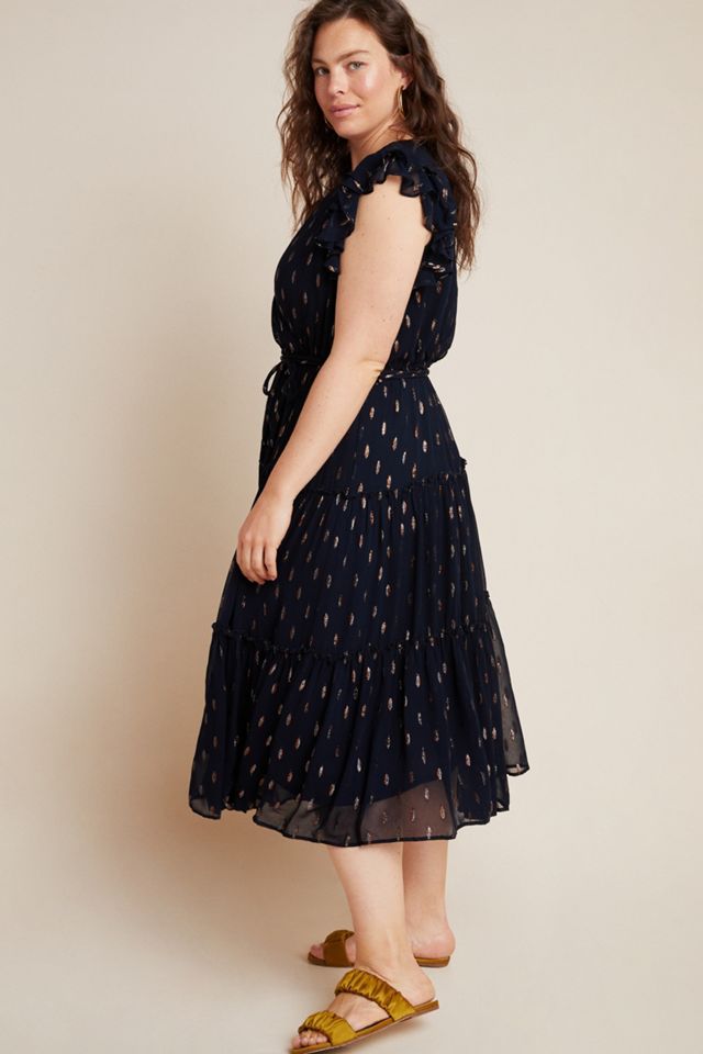 Midnight Shimmer Midi Dress #7