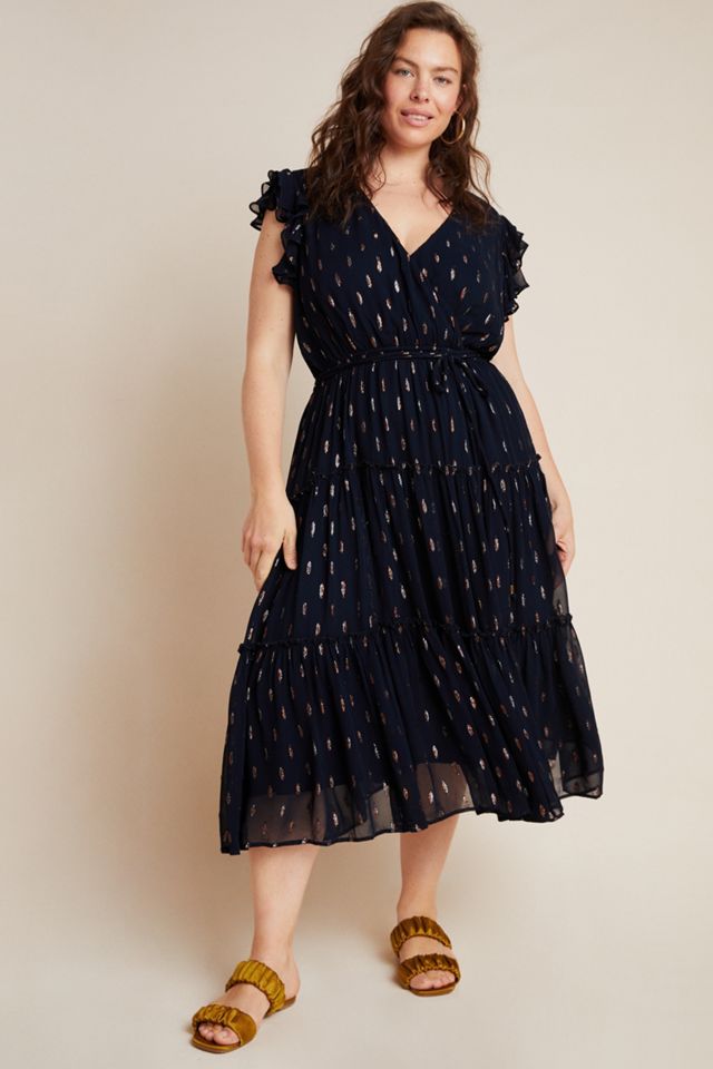 Midnight Shimmer Midi Dress #4