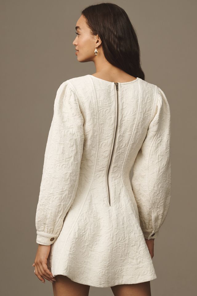 Pilcro Long-Sleeve V-Neck Textured Mini Dress #1