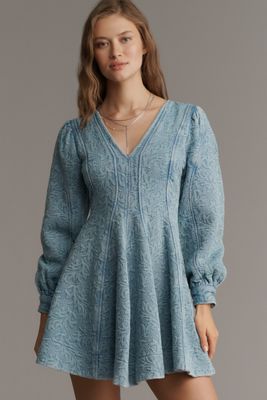 Pilcro Bustier Denim Maxi Dress | Anthropologie