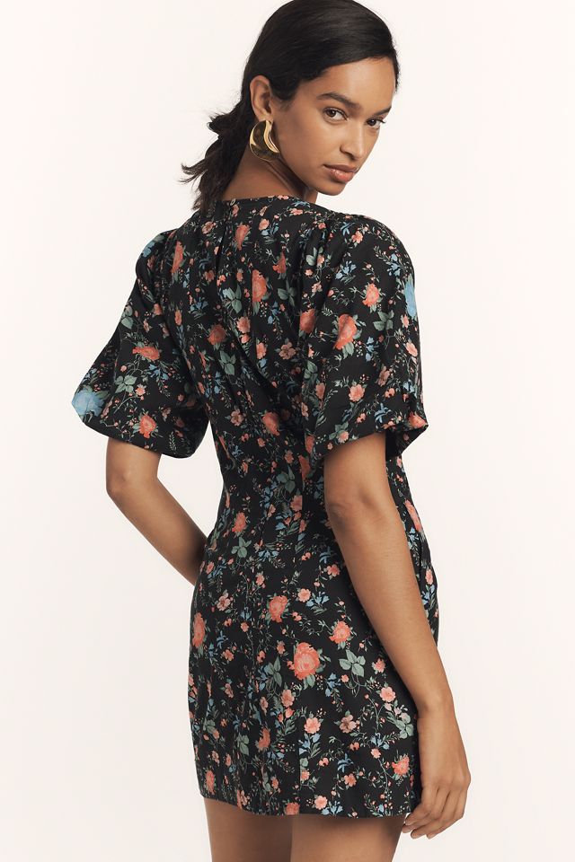 Maeve Short-Sleeve V-Neck Cotton Mini Dress #1