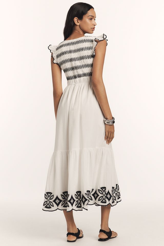 The Peregrine Midi Dress: Embroidered Smocked Edition #2