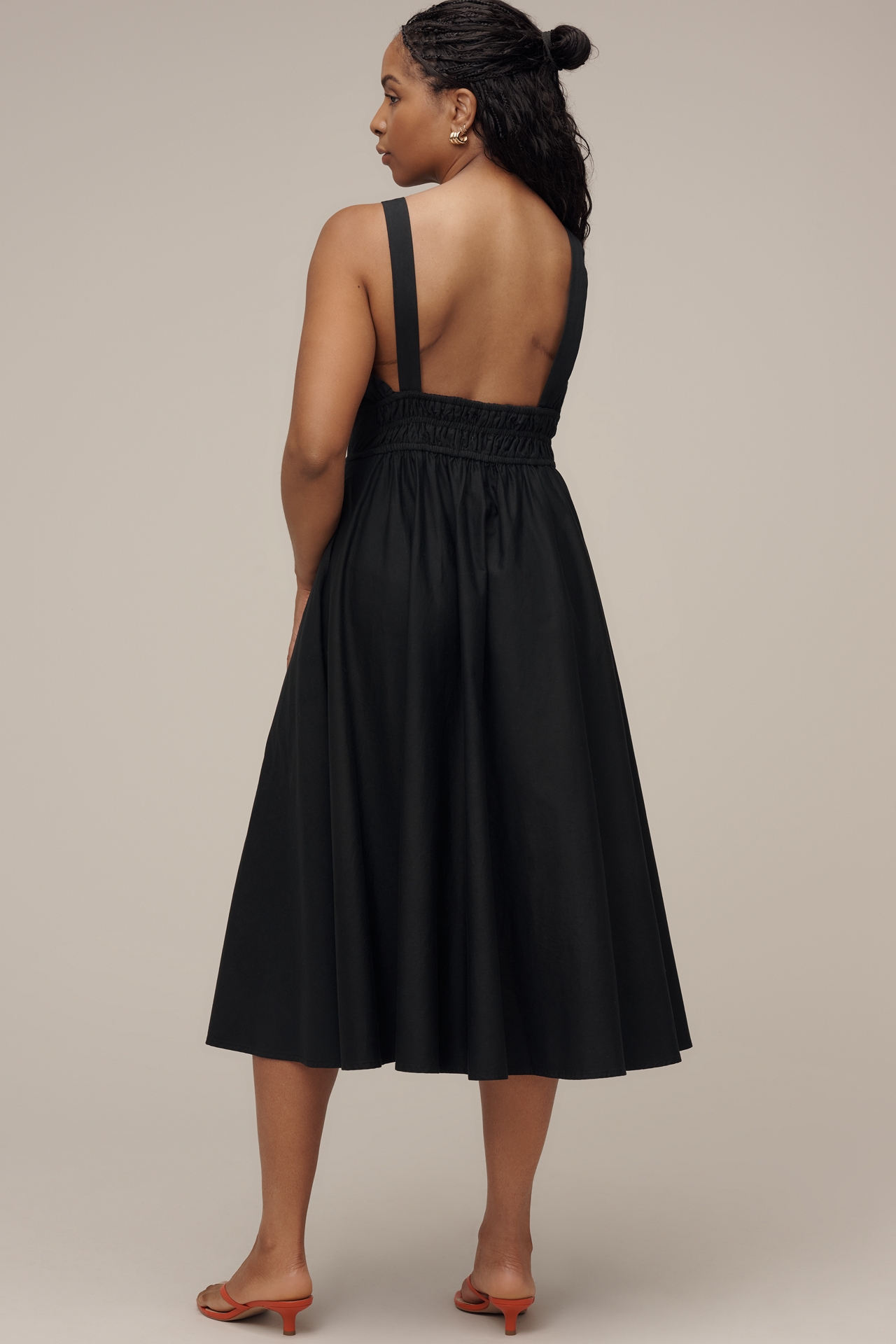 Maeve Sleeveless V-Neck Tie-Waist Midi Dress