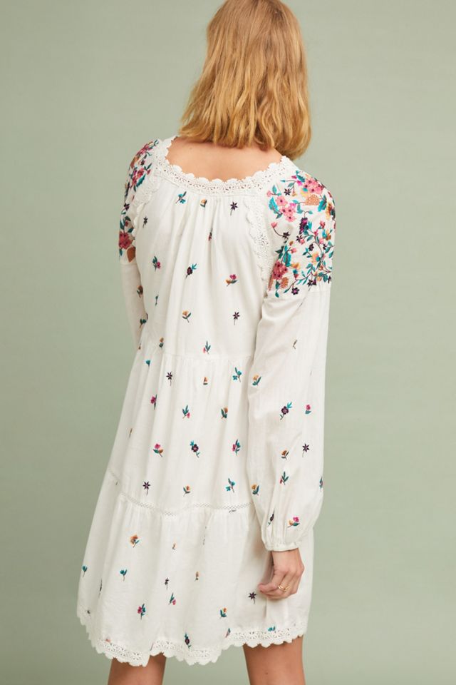 Sydney Embroidered Peasant Dress | Anthropologie