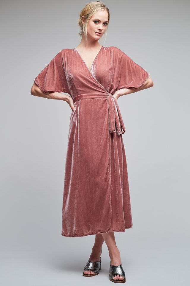 Taia Velvet Wrap Dress #4