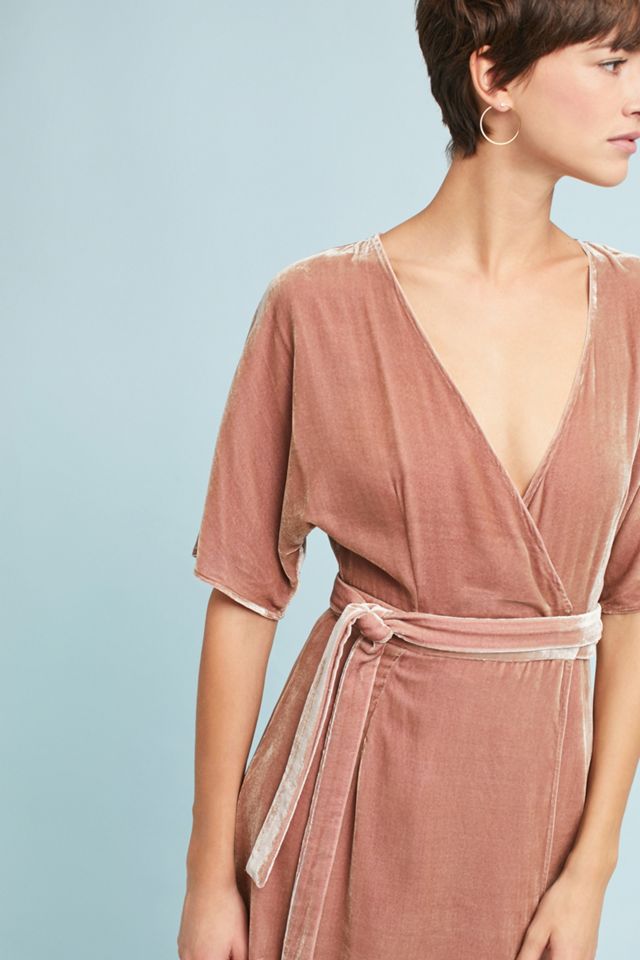 Taia Velvet Wrap Dress #1