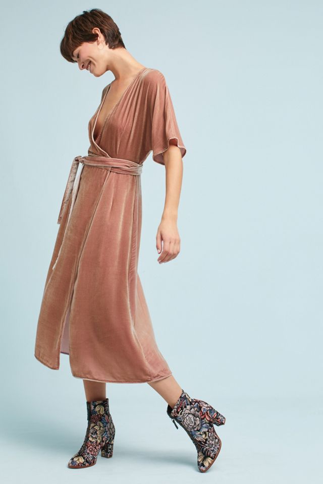 Taia Velvet Wrap Dress #2