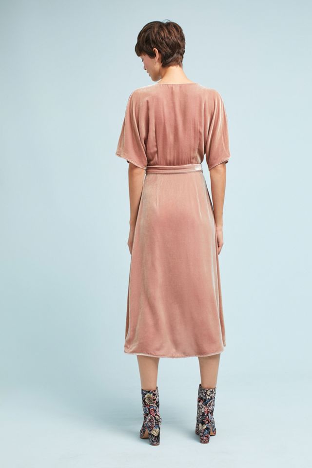Taia Velvet Wrap Dress #3