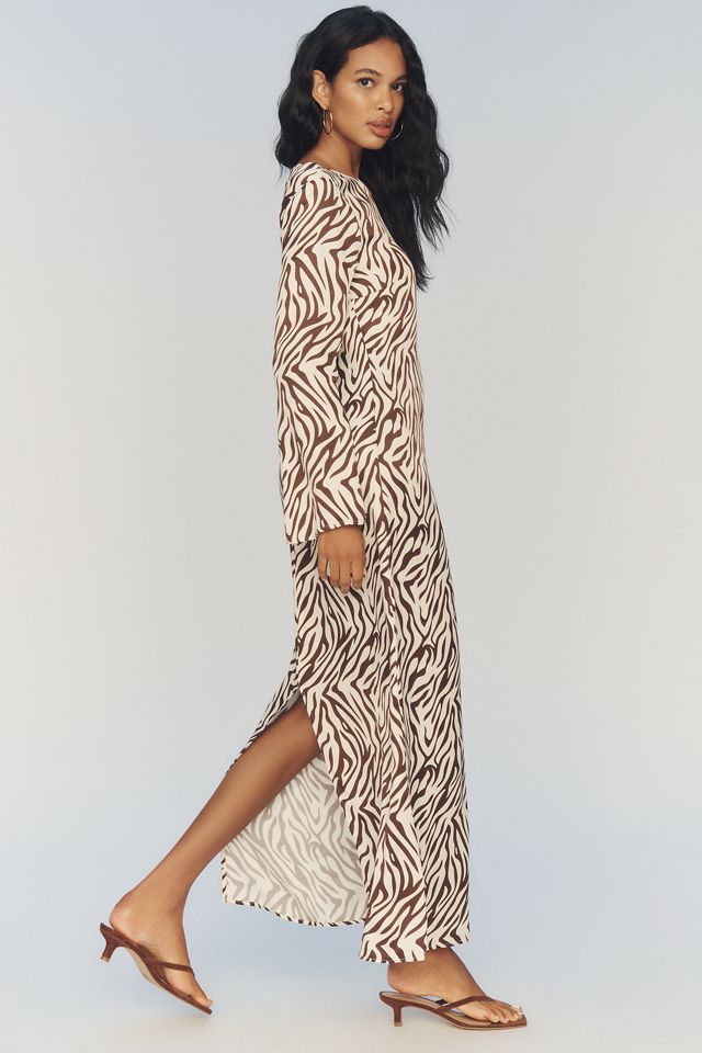 By Anthropologie Long-Sleeve Maxi Slip Dress #3