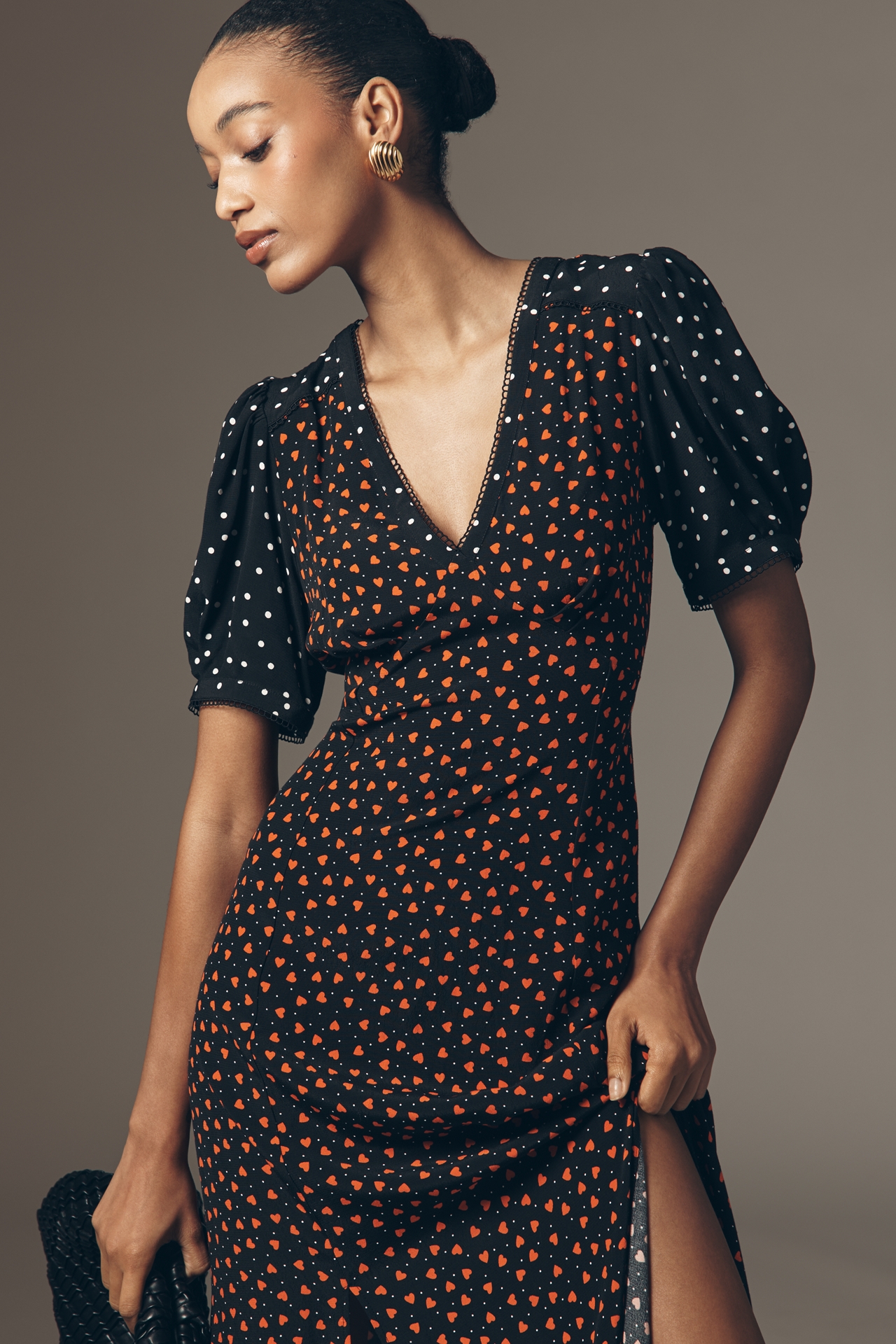 Maeve V-Neck A-Line Maxi Dress