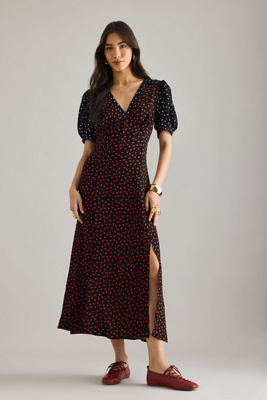 Maeve V-Neck A-Line Maxi Dress