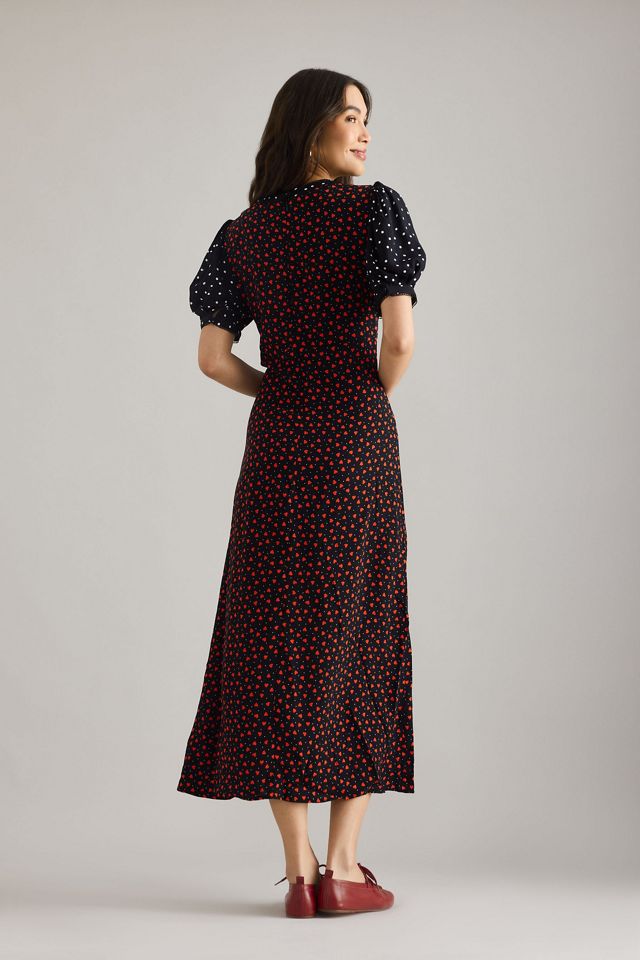 Vestido Maeve Línea A Cuello V Maxi #1