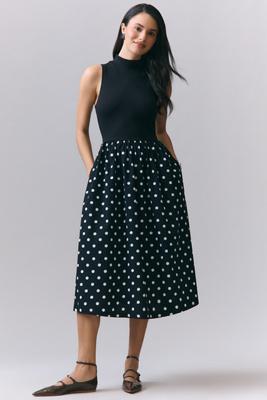 By Anthropologie Sleeveless Twofer Midi Dress