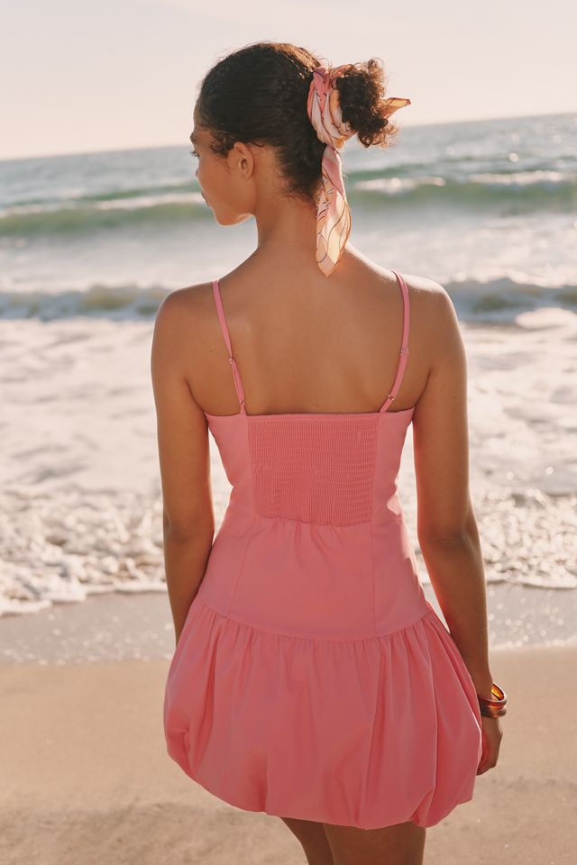 Maeve Square-Neck Poplin Bubble Mini Dress #1