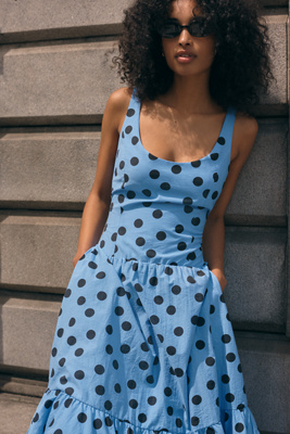 Maeve Drop-Waist Midi Dress | Anthropologie