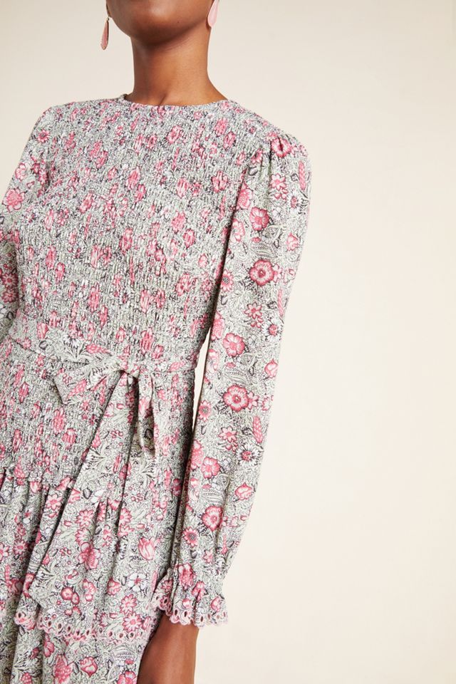 strapless open back dress Suzanne Fleur Snow Combo Speckled Fleur Poplin Dress main image 1
