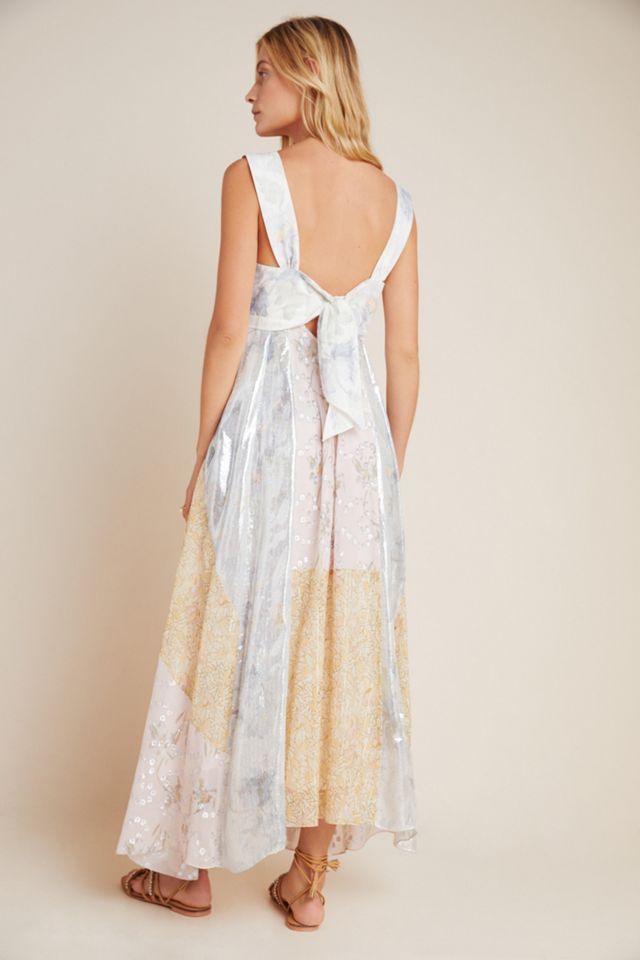 Rebecca Taylor Daffodil Shimmer Maxi Dress #2