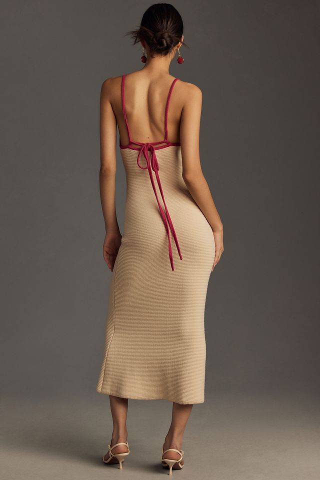 The Wolf Gang Sleeveless V-Neck Knit Shell Midi Dress #1