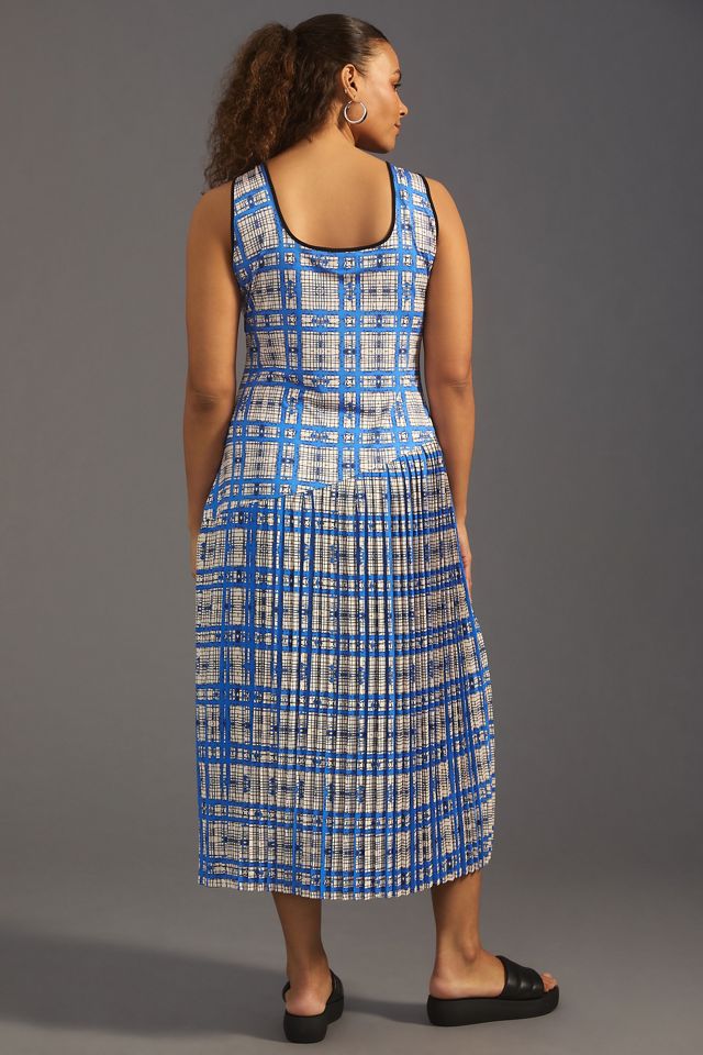 Dhruv Kapoor Plaid Mesh Midi Dress | Anthropologie